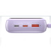 Повербанк Baseus QPOW 20000 mAh 20W PD3.0 QC3.0 с LED дисплеем и кабелем 8-Pin Lightning для iPhone Фиолет
