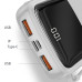 Power Bank Baseus 10000mah 15w QPOW з LED дисплеєм і кабелем 8-pin Lightning для iPhone Білий