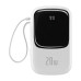 Baseus 20000mAh 20W Power Bank PD3.0 QC3.0 FCP SCP з дисплеєм та кабелем Lightning для iPhone Білий