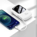 Baseus 20000mAh 20W Power Bank PD3.0 QC3.0 FCP SCP з дисплеєм та кабелем Lightning для iPhone Білий