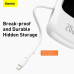 Baseus 20000mAh 20W Power Bank PD3.0 QC3.0 FCP SCP з дисплеєм та кабелем Lightning для iPhone Білий