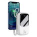 Baseus 20000mAh 20W Power Bank PD3.0 QC3.0 FCP SCP з дисплеєм та кабелем Lightning для iPhone Білий