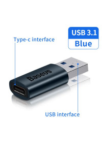 OTG переходник мини адаптер Type-C Type-A Baseus USB 3.1 алюминий 