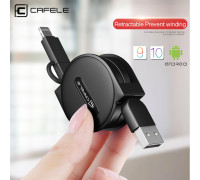 Кабель 2 в 1 Micro USB Lightning Cafele SB2-14-04 1.5 метра