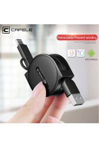 Кабель 2 в 1 Micro USB Lightning Cafele SB2-14-04 1.5 метра