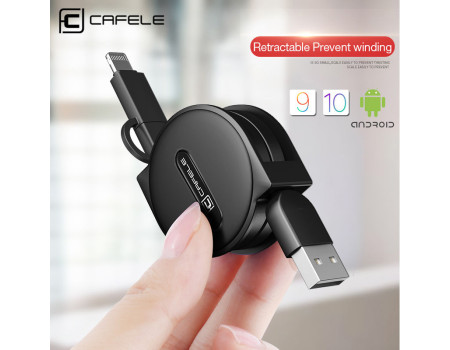 Кабель 2 в 1 Micro USB Lightning Cafele SB2-14-04 1.5 метра