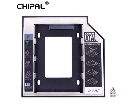 Внутренний карман для замены 12.7 мм CD-ROM SATA ноутбука/HDD Caddy CHIPAL CP122