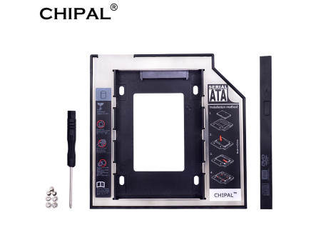 Карман для замены 9.5 мм CD-ROM ноутбука SSD/HDD 2.5’’ 7- 9.5 мм HDD Caddy CHIPAL CP123-DB 