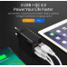 Зарядний пристрій 3 USB 30W Quick Charge 3.0 Essager ECTQC3-FBB01-BK