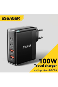 Зарядное устройство GAN 100W PD3.0 PD3.0 4 порта Essager (ES-CD37)