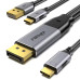 Кабель DisplayPort to Type-C 4k 60hz 2k 144hz для Nreal Air Xreal RayNeo Huawei VR Studio Display 1.8 м