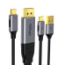 Кабель DisplayPort to Type-C 4k 60hz 2k 144hz для Nreal Air Xreal RayNeo Huawei VR Studio Display 1.8 м