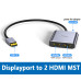 Розгалужувач DisplayPort - 2 HDMI для 2 моніторів 4k 60hz Splitter адаптер MST