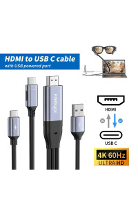 Кабель HDMI-Type-C 4k 60hz для Xbox PS5 Steam Deck Xreal Studio Display 2.5 м