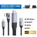 Кабель HDMI to Type-C 4k 60hz 90° для Xbox PS5 Steam Deck Nreal Xreal RayNeo 2.5 м