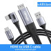 Кабель HDMI to Type-C 4k 60hz 90° для Xbox PS5 Steam Deck Nreal Xreal RayNeo 2.5 м
