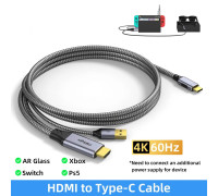 Кабель HDMI Type-C 4k 60hz 2k 120hz 1080P 144hz для PS5 Switch Steam Xbox к Xreal Air Nreal Air 2 м
