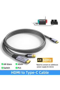 Кабель HDMI Type-C 4k 60hz 2k 120hz 1080P 144hz для PS5 Switch Steam Xbox к Xreal Air Nreal Air 2 м