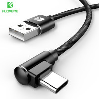 Кабель для швидкого заряджання USB Type-C 90° FLOVEME YXF151978-1