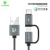 Кабель для быстрой зарядки 2 в 1 Type-C + Micro USB FLOVEME 80 см