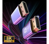 Кабель DisplayPort DP 1.4 8k 60hz 4k 144hz 2k 165hz HDR G-Sync FreeSync 1 м