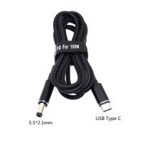 Кабель с PD триггером для ноутбука 100W 5A USB-C PD DC 5.5*2.1 18.5V-20V 1.8 метра