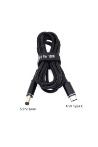 Кабель із PD тригером для ноутбука 100W 5A USB-C PD DC 5.5*2.1 18.5V-20V 1.8 метра