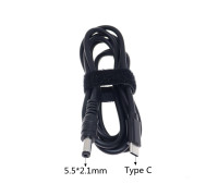 Кабель с PD триггером для роутера ноутбука 65W Type-C DC 5.5*2.1 мм 18.5V-20V 1.5 м