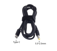 Кабель с триггером для роутера ноутбука USB-C PD 65W DC 5.5*2.5 мм 18.5V-20V 1.5 м