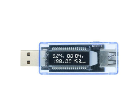 USB тестер Keweisi KWS-V20 для вимірювання напруги, струму, ємності акумулятора