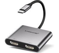  Адаптер Type-C HDMI на 2 монитора Thunderbolt 5/4 4k 60hz для ноутбуков