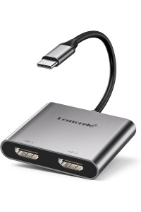  Адаптер Type-C HDMI на 2 монитора Thunderbolt 5/4 4k 60hz для ноутбуков