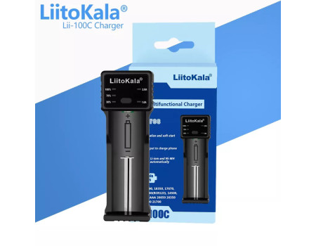 Универсальное зарядное устройство LiitoKala Lii-100C с функцией повербанка для 18650