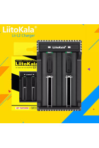 Зарядное устройство LiitoKala для литий-ионных аккумуляторов 18650 18500 18490 18350 2 порта