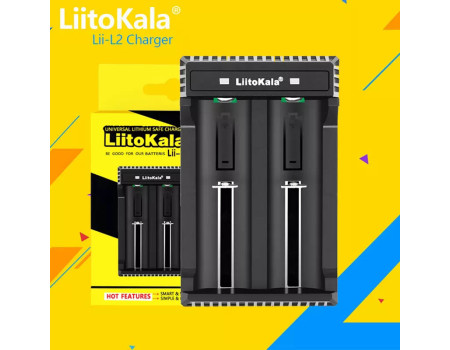 Зарядний пристрій LiitoKala для літій-іонних акумуляторів 18650 18500 18490 18350 2 порти