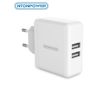 Зарядное устройство USB 3A 15W Ntonpower WHC-2U-EU-WH