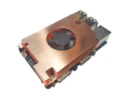 Orange Pi 5 Max/ 5 Ultra Медный корпус с вентилятором Радиатор