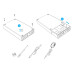 Корпус для HDD 3.5 USB 3.1 Type-C 10TB Orico 3518С3 SV алюминий