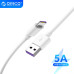 Кабель для быстрой зарядки USB Type-C Orico 5A Quick Charge 1.5 м (AC70-WH)