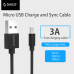 Кабель micro USB 3А Quick Charge 3.0 ORICO ADC-BK