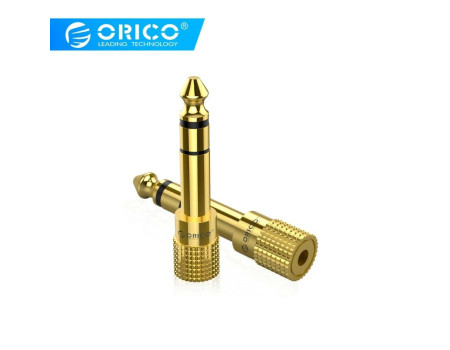 Переходник 3.5 мм 6.35 мм Orico AM-DTS-GD