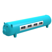 USB 3.0 хаб Orico OTG 1 м для комп'ютера та телефону (синій)