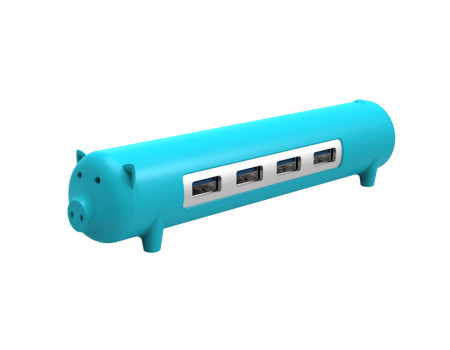USB 3.0 хаб Orico OTG 1 м для комп'ютера та телефону (синій)