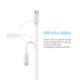 Кабель швидкого заряджання micro USB 3А ORICO BDC-WH реверсивний
