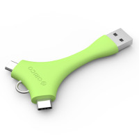 Адаптер 2 в 1 Micro USB и Type-C ORICO C1-GR
