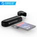 Картридер USB 3.0 для карт SD/ microSD ORICO CRS21-BK Поддержка карт до 2 ТБ