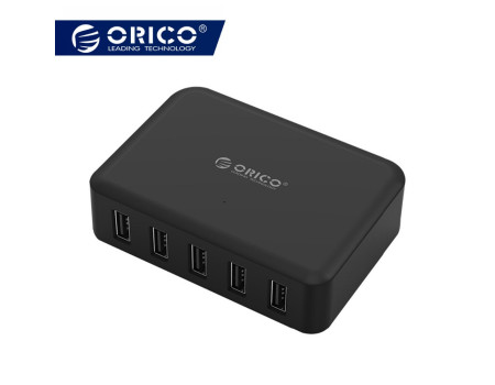 Сетевое зарядное устройство USB SMART 8A 40W ORICO DCAP-5S-BK