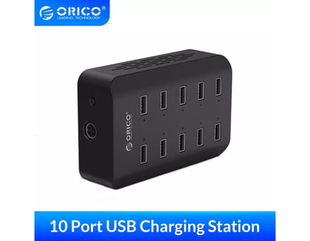 Зарядная станция для телефонов Orico 10 USB 120W (DUB-10P-V1)