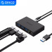  USB Ethernet адаптер Gigabit + хаб USB 3.0 Orico (G11-3UR)