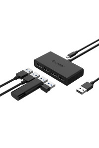 Хаб USB 2.0 ORICO G11-H4U2-BK з підтримкою дод. живлення OTG